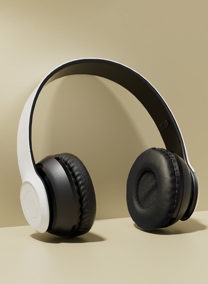 سماعات رأس لاسلكية بخاصية إلغاء الضوضاء، وسائد أذن مريحة، تصميم قابل للطي، مثالية للراحة طوال اليوم، ومناسبة للألعاب والرياضة والتنقل.