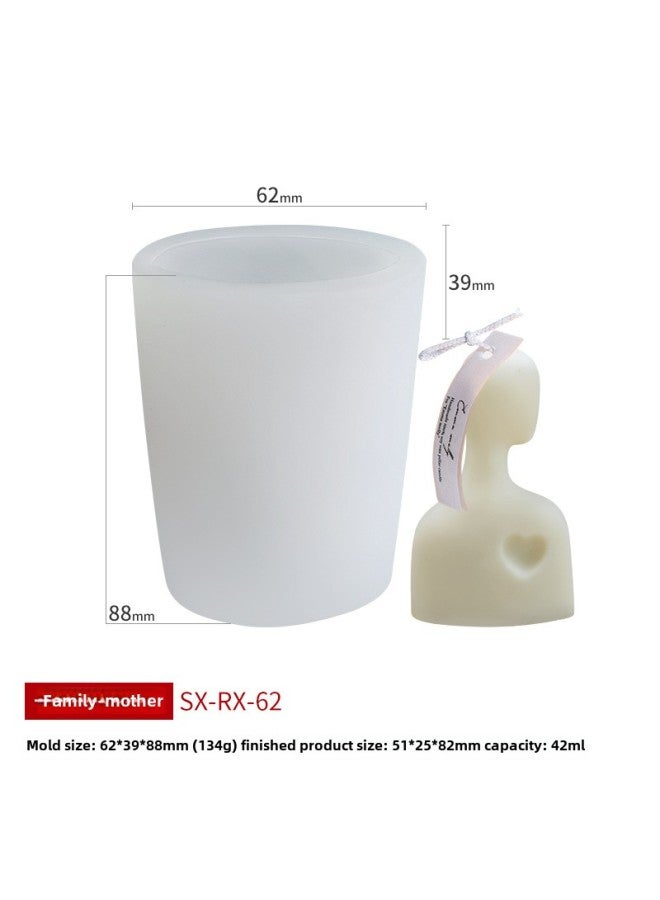 Sanxin Portrait Aromatherapy Candle Silicone Mold DIY Low Temperature Candle Couple Body Gypsum Incense Stone Grinding Tool-Specifications:Family-Mother RX-62 - Image 1