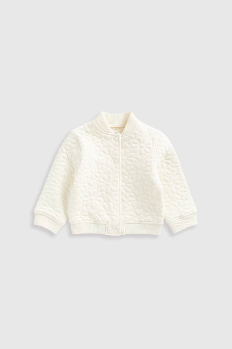 mothercare Cream Quilted Bomber Jacket
