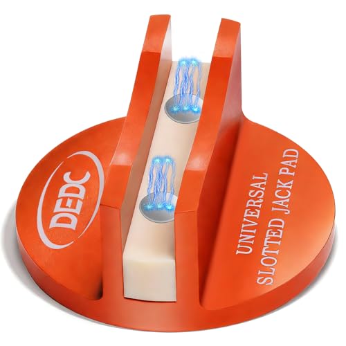 DEDC Universal Aluminum Grooved Magnetic Jack Pad Jacking Puck Pinch Weld Frame Rail Adapter Oil Change Mush Haves Change Tire Repair Tires Oil Must Have for Car SUV Truck Pickup Sedan MPV Wagon - Image 1