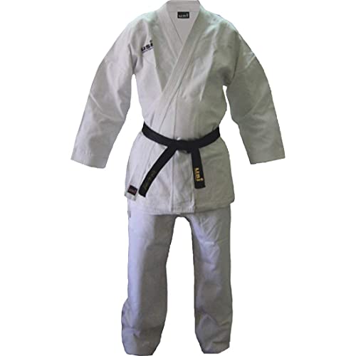 USI UNIVERSAL Karate Dress, Master Karate Gi Dress, 417KM White Karate Uniform Made with 100% Cotton Canvas 380gsm, Judo Karate Dress for Men (140 cm) - Image 1