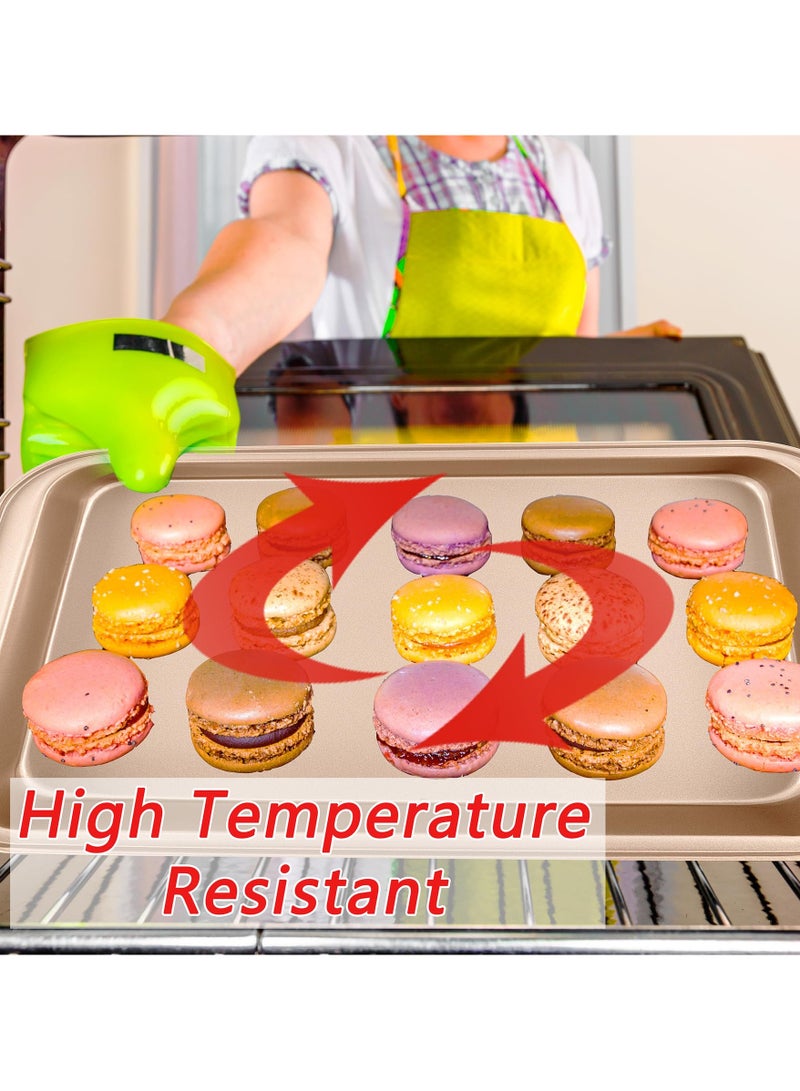 VUCATIN مجموعة من 5 صواني خبز غير لاصقة، صواني خبز للمطبخ للفرن، مجموعات أدوات خبز مع صينية كيك مستديرة/مربعة، صينية مافن، صينية خبز، صينية شواء، مجموعة صواني بسكويت، لوازم خبز (ذهبي شامبانيا) - Image 5