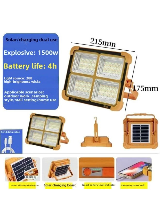 Generic [3062 People] Charging Night Market Stall Lights Home Power Outage Emergency Led Lights Solar Outdoor Dew 
