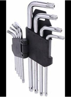 Wrench Set Star Key Set 9 Pieces  Star Screwdriver  Repair Tool Set Folding Allen Key Set (Long)