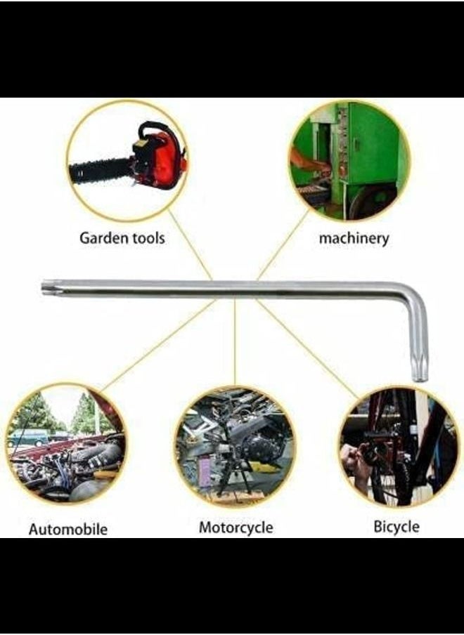 ABBASALI - Wrench Set Star Key Set 9 Pieces  Star Screwdriver  Repair Tool Set Folding Allen Key Set (Long) - Image 1