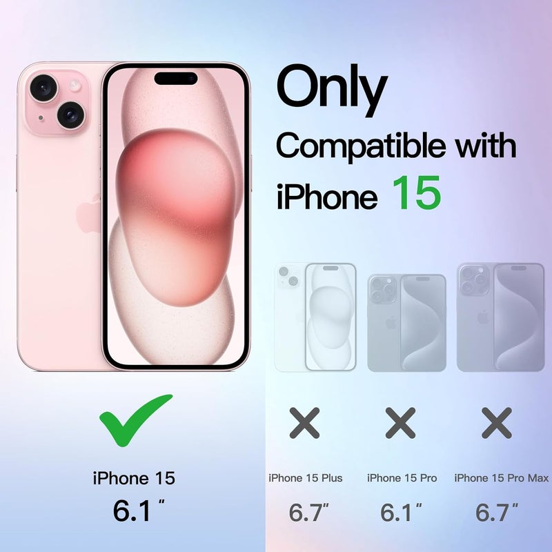 Jetech Glitter Case For Iphone 15 6.1-Inch, Bling Sparkle Shockproof Phone Bumper Cover, Cute Sparkly For Women And Girls Clear - Image 2