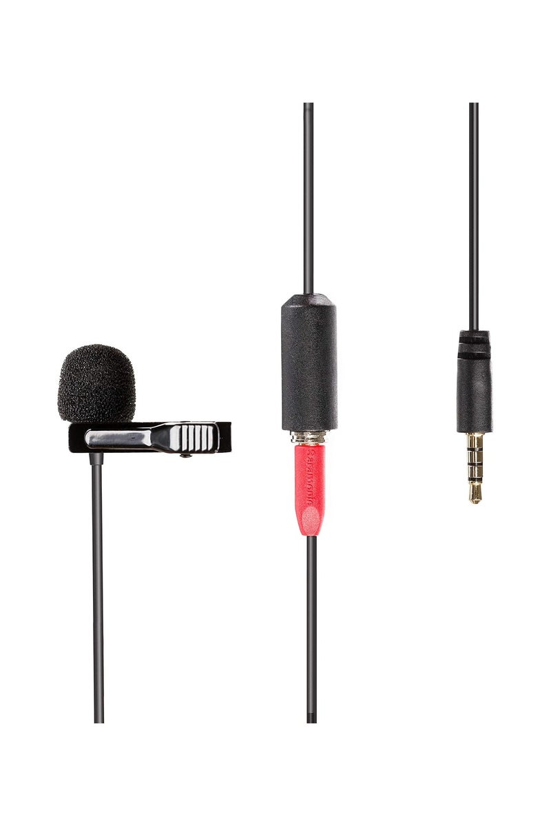 Saramonic Saramonic SR-LMX1+ Lavalier Microphone for Apple iPhone & Android Smartphones – Professional Clip-On Mic with 3.5mm TRRS Jack – Black - Image 2