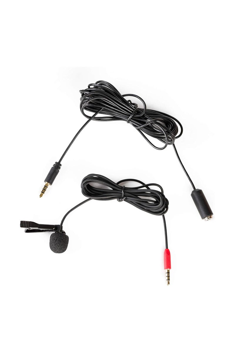 Saramonic Saramonic SR-LMX1+ Lavalier Microphone for Apple iPhone & Android Smartphones – Professional Clip-On Mic with 3.5mm TRRS Jack – Black - Image 1