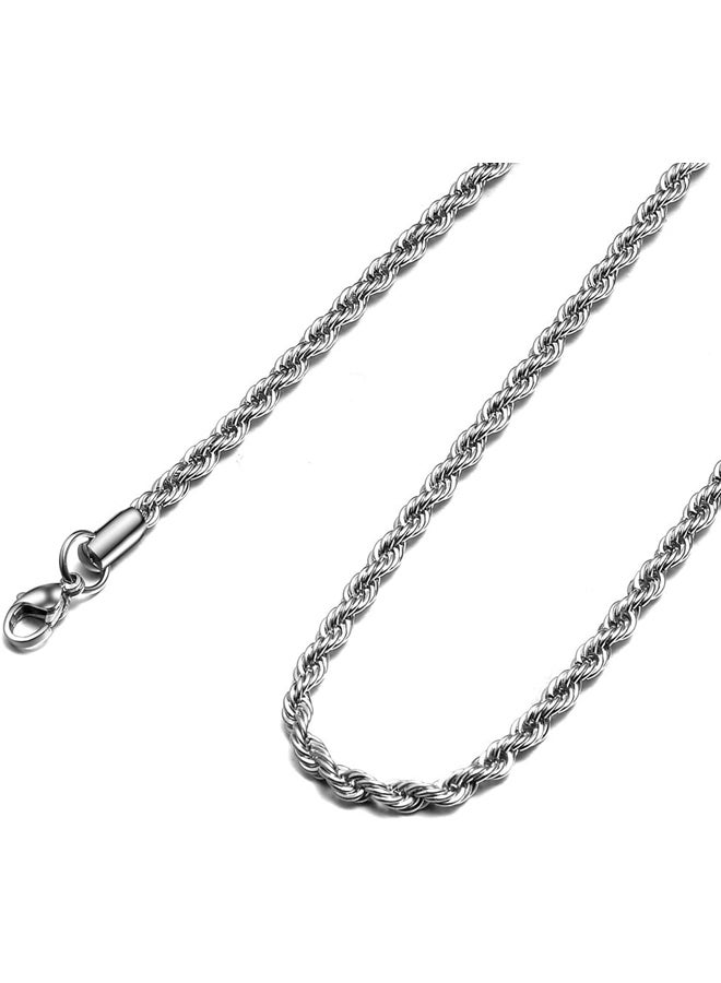 HolyFast Twist Chain Necklace - Stainless Steel Rope Jewelry for Men & Women - Image 2