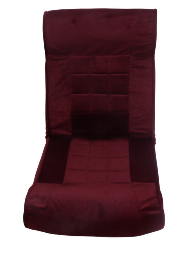 SMART HOME Folding Floor Chair with Fully Adjustable Backrest, Soft Velvet Upholstered Chair with Comfortable Inner Padding Suitable for Travel, Picnics, Camping and Outdoor Enjoyment - Image 1