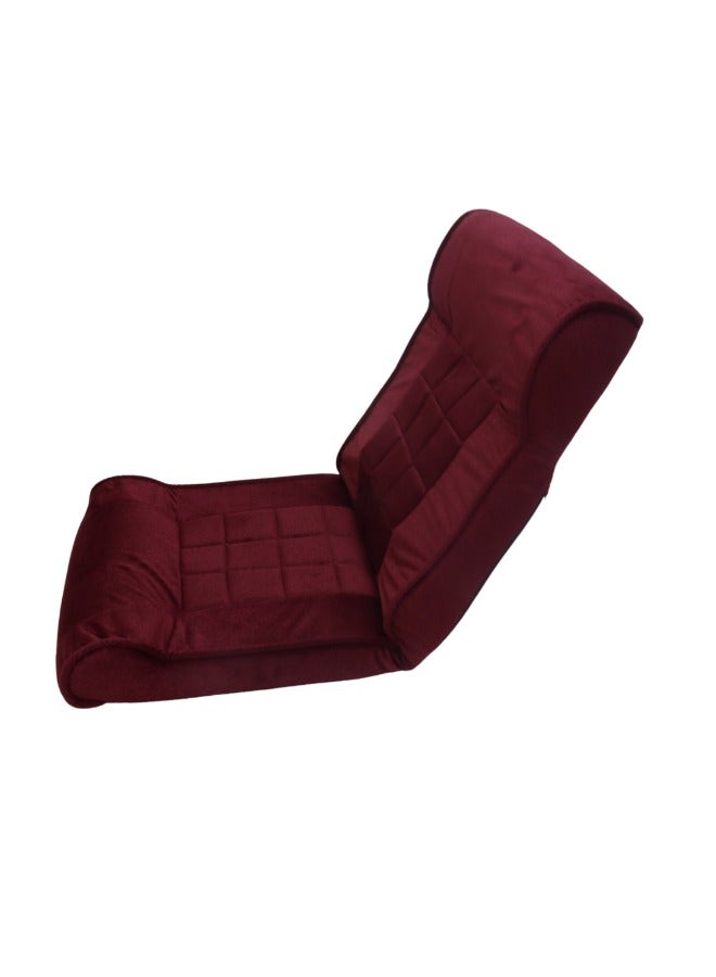 SMART HOME Folding Floor Chair with Fully Adjustable Backrest, Soft Velvet Upholstered Chair with Comfortable Inner Padding Suitable for Travel, Picnics, Camping and Outdoor Enjoyment - Image 4