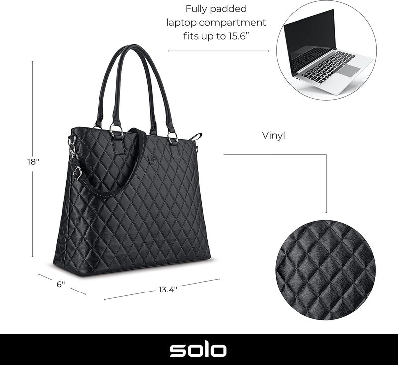 Solo Solo Waldorf 156 Inch Laptop Tote Black - Image 2