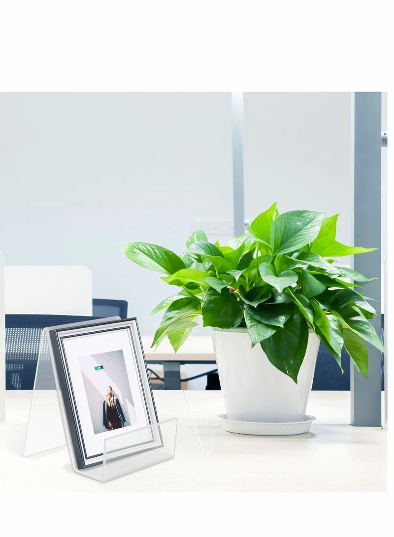 Y&D 6 Packs Clear Acrylic Book Stand, Transparent Display Stands for Display, Bookshelf Displaying Picture Albums, Books, Music Sheets, Notebooks, Artworks  - Image 2