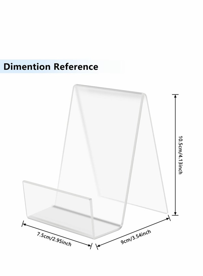 Y&D 6 Packs Clear Acrylic Book Stand, Transparent Display Stands for Display, Bookshelf Displaying Picture Albums, Books, Music Sheets, Notebooks, Artworks  - Image 5