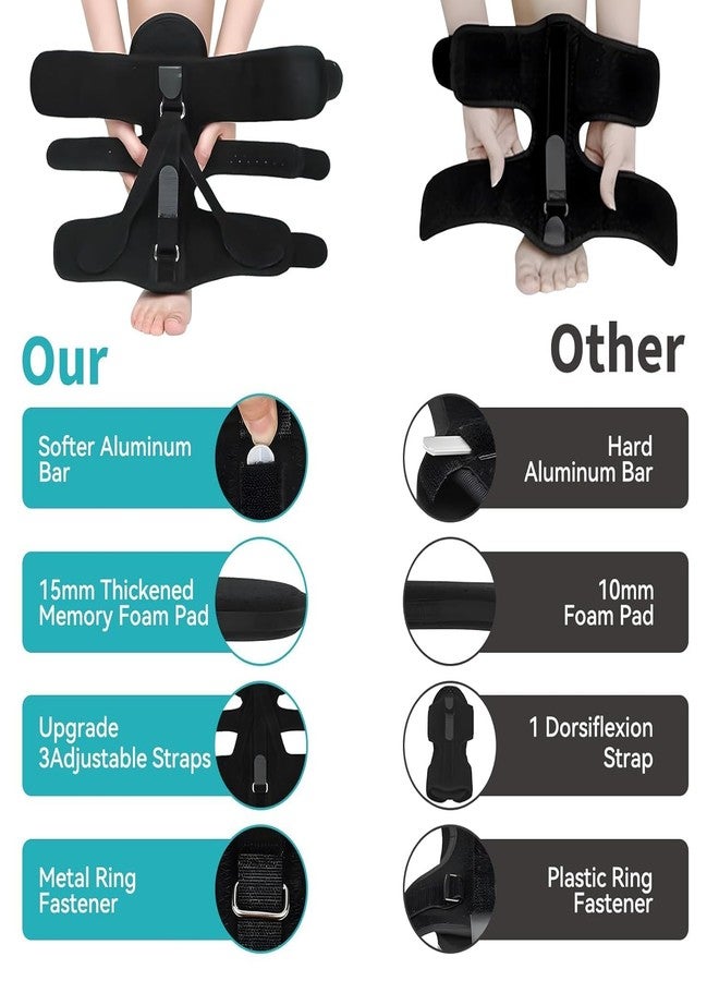 Plantar Fasciitis Night Splint-Upgrade 3 Adjustable Plantar Facetious Relief Brace，Night Splint for Plantar Fasciitis Women & Men,Eases Plantar Fasciitis Foot Drop Achilles Tendonitis (Black, 1PC) - Image 4