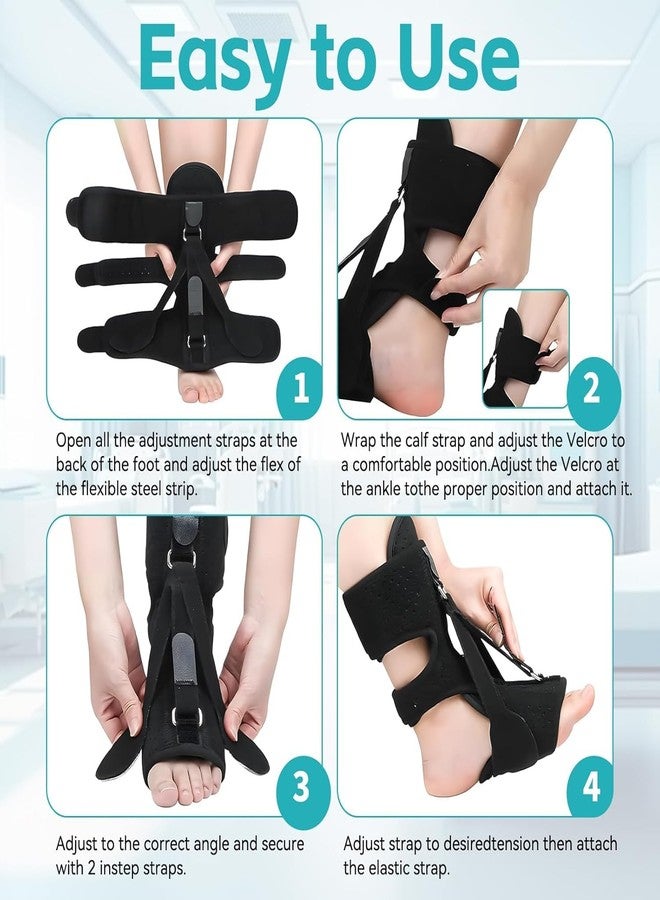 Plantar Fasciitis Night Splint-Upgrade 3 Adjustable Plantar Facetious Relief Brace，Night Splint for Plantar Fasciitis Women & Men,Eases Plantar Fasciitis Foot Drop Achilles Tendonitis (Black, 1PC) - Image 5