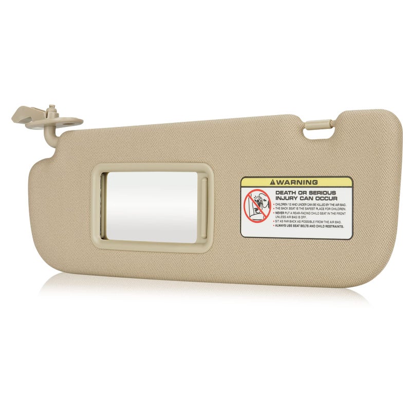 Beige Driver Left Side Sun Visor Replacement Compatible with 2011 2012 2013 2014 2015 Hyundai Elantra Replace 852103X000TX
