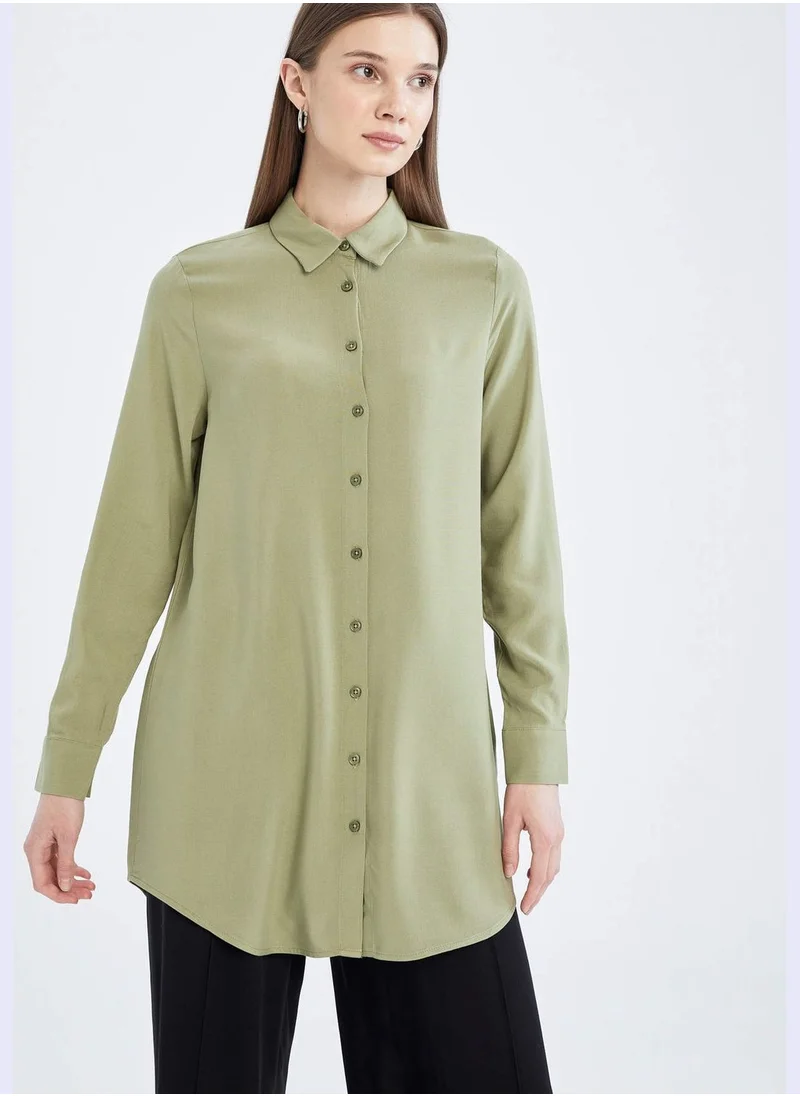 ديفاكتو Regular Fit Long Sleeve Tunic