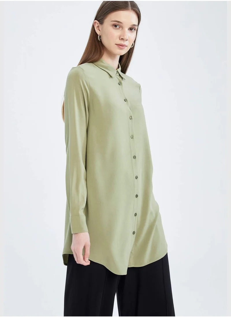 ديفاكتو Regular Fit Long Sleeve Tunic