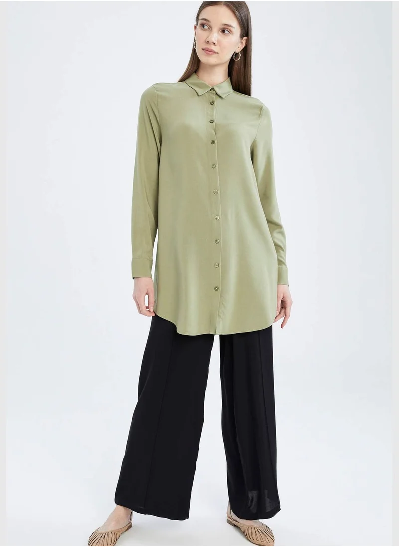 ديفاكتو Regular Fit Long Sleeve Tunic