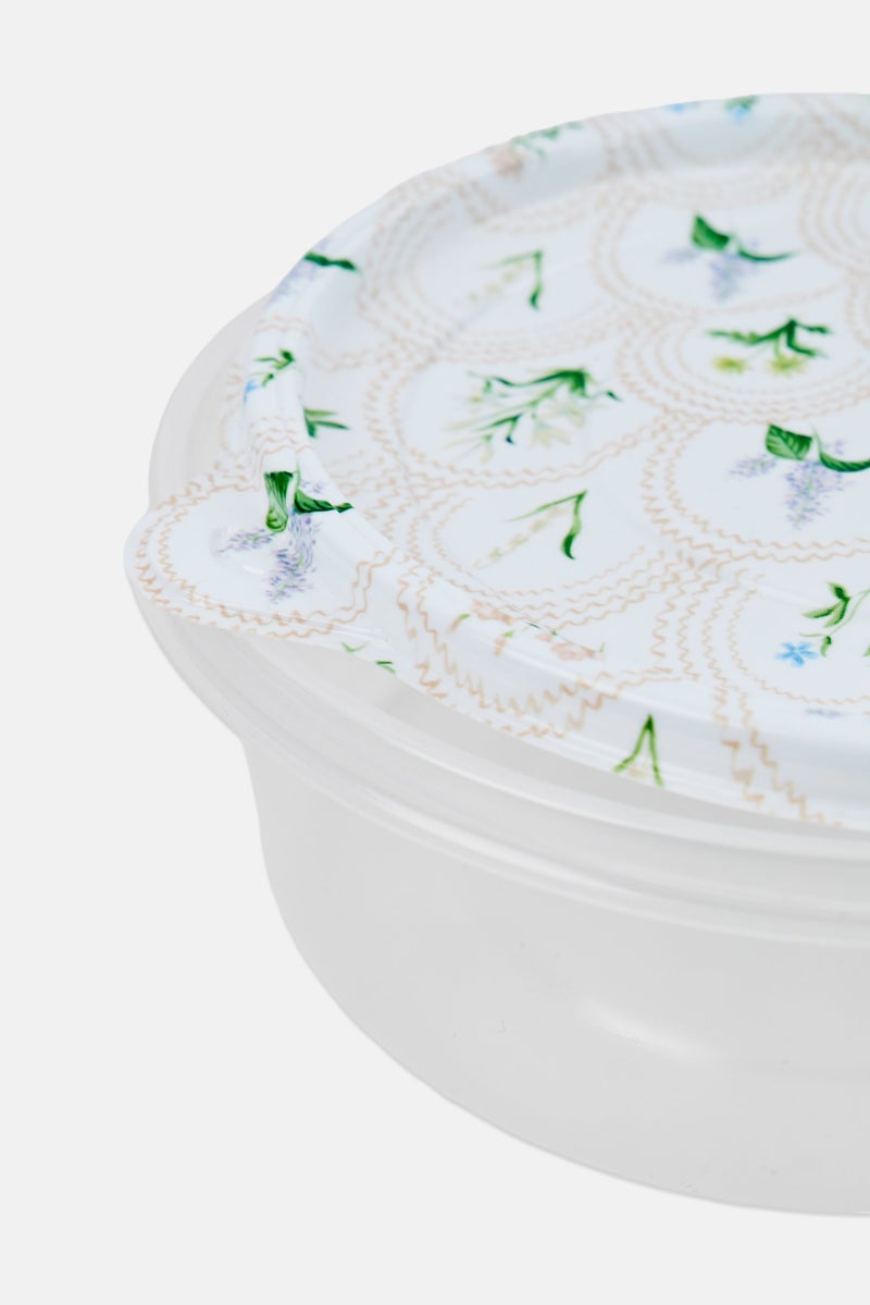 COOK WITH COLOR 24 Pcs Plastic Floral Print Food Storage Containers, Multicolor - Image 3