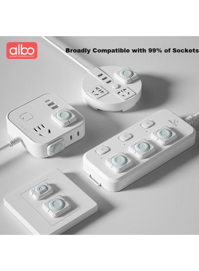 Albo Socket Protection Covers, Child Electric Shock Prevention, Socket Hole Plugs, Baby Safety Covers, Plug Safeguards, 12 Pieces - Image 4