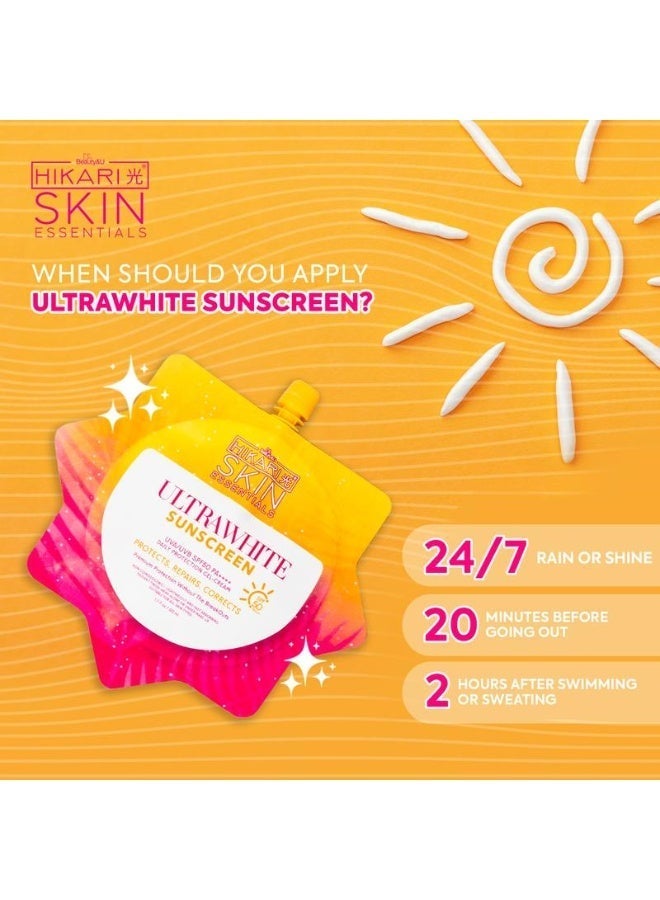 Hikari 3 Packs Hikari Skin Essentials Ultra White Sunscreen 50ml – SPF50 PA++++, Ultra-Lightweight Airy-Fit, Whitening & Moisturizing, Water-Resistant, Fast-Absorbing Gel - Image 3