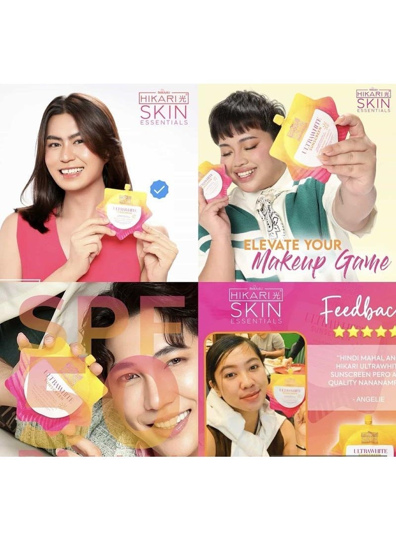 Hikari 3 Packs Hikari Skin Essentials Ultra White Sunscreen 50ml – SPF50 PA++++, Ultra-Lightweight Airy-Fit, Whitening & Moisturizing, Water-Resistant, Fast-Absorbing Gel - Image 4