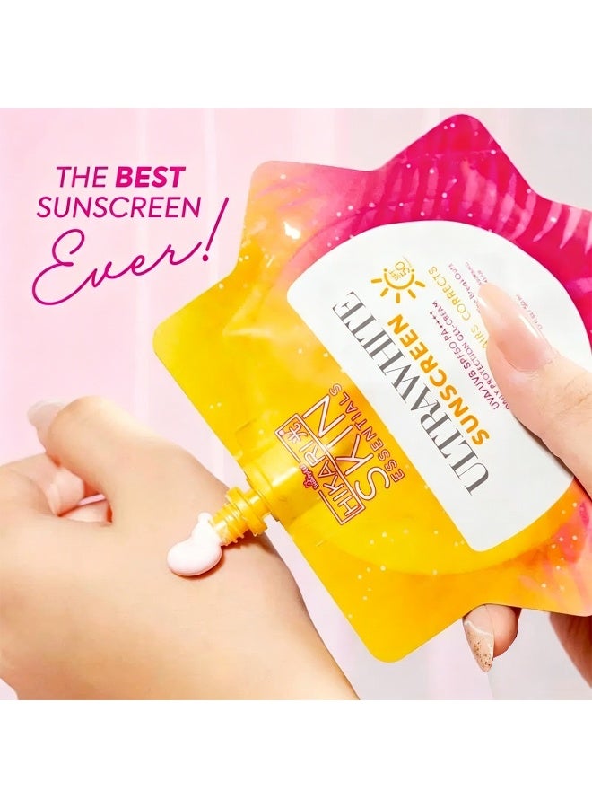 Hikari 3 Packs Hikari Skin Essentials Ultra White Sunscreen 50ml – SPF50 PA++++, Ultra-Lightweight Airy-Fit, Whitening & Moisturizing, Water-Resistant, Fast-Absorbing Gel - Image 5