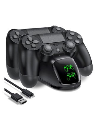 قاعدة شحن يد تحكم بلاي ستيشن 4 - شاحن USB مزدوج لـ DualShock 4، متوافق مع PS4، PS4 Slim، وPS4 Pro - pzsku/Z3D55A1B19DA6A017B489Z/45/1749558253/c10b1fba-db26-4492-a8c2-5b2861015fb9