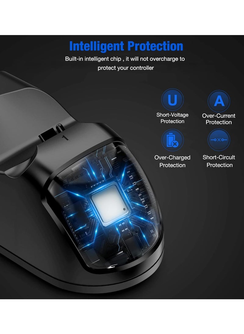 قاعدة شحن يد تحكم بلاي ستيشن 4 - شاحن USB مزدوج لـ DualShock 4، متوافق مع PS4، PS4 Slim، وPS4 Pro