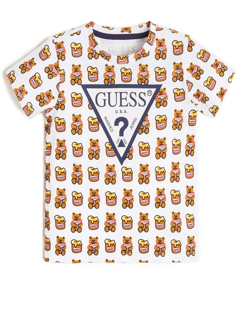 GUESS Kids Slogan Crew neck T-Shirt