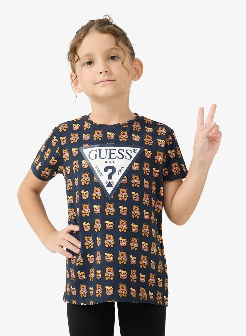 GUESS Kids Slogan Crew neck T-Shirt