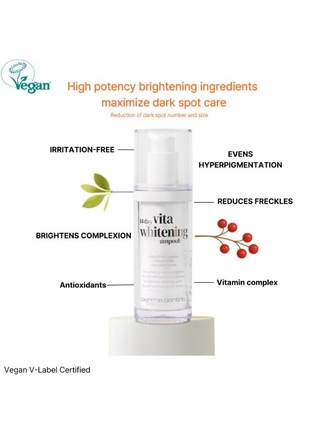 DERMACENTRIC Korean Dermatology Vegan Care 14 Day Vita Whitening Ampoule - Image 2