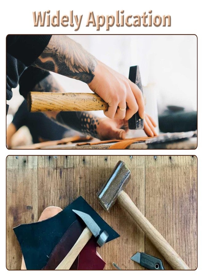 FOCMKEAS 2 pcs Premium Oak Hammer Handle Replacement 32cm Long Wood Tool Handle,Ball Peen Hammer Handles with a Steel Wedges Suitable for Small Hammers or Axes with 22×15mm Tenons - Image 5