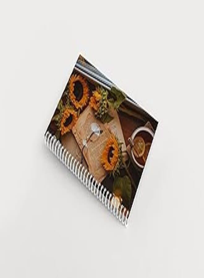 Premium Notebook - 100 Pages 15 x 8cm - Sunflower Book and Glasses