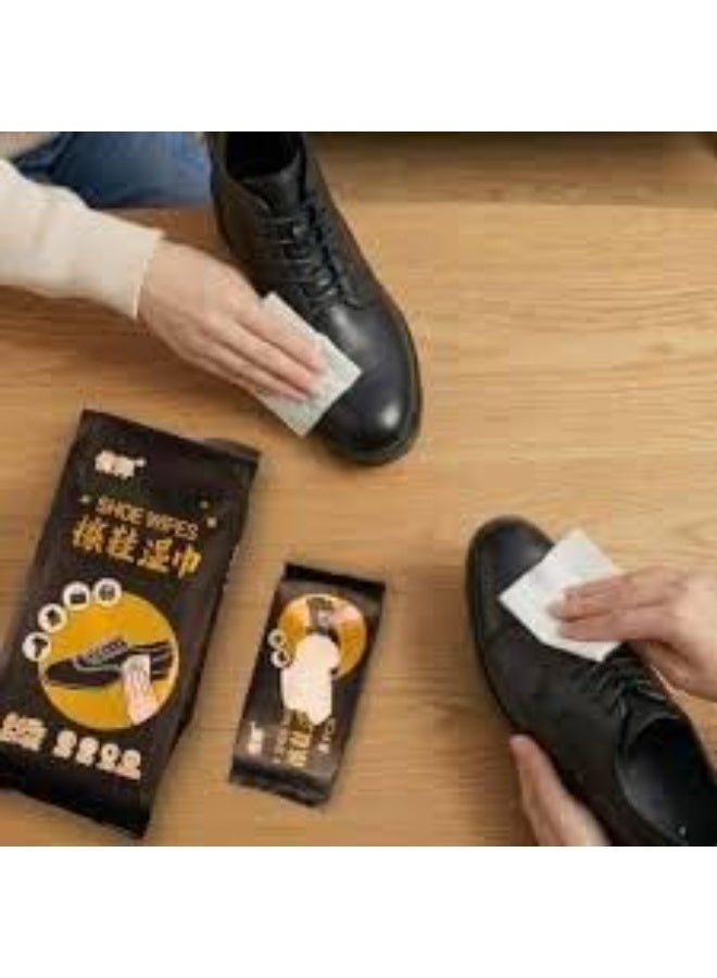 مناديل مبللة لتنظيف الأحذية الجلدية، إزالة الأوساخ والبقع، للاستخدام اليومي والسفر - Image 1