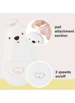 Oasisgalore 1 Set White Electric Rechargeable Baby Nail File  - Image 5