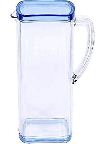 KD ZONE KD ZONE Unbreakable Water Jug Transparent Water Jug Juice Jug Set of 2 Plastic Lid Plastic Water jug for Home use Milk Coffee Tea Juice Beer Jug 2 LiterSet of 2 Clear  - Image 2
