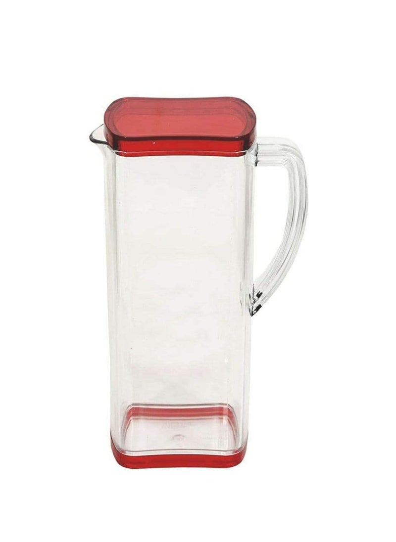 KD ZONE KD ZONE Unbreakable Water Jug Transparent Water Jug Juice Jug Set of 2 Plastic Lid Plastic Water jug for Home use Milk Coffee Tea Juice Beer Jug 2 LiterSet of 2 Clear  - Image 5