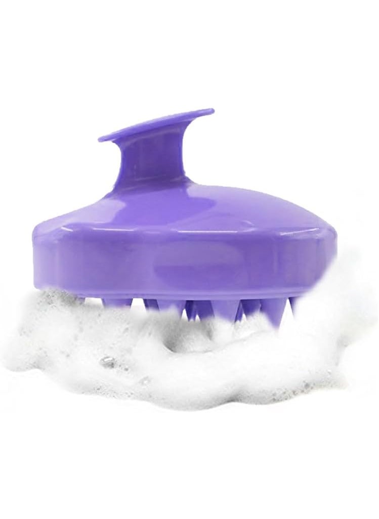 See You Always - See You Always Hair Scalp Massager Shampoo Brush Scalp Care Hair Wash Brush Silicone Comb  Purple - Image 1