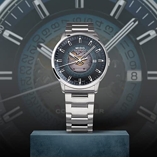 MIDO Commander Gradient - Swiss Automatic Watch for Men - Blue Dial - Case 40mm - M0214071141101 - Image 5