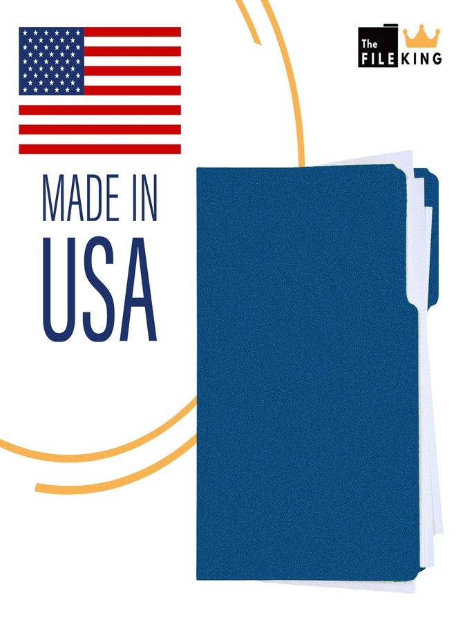 The File King 1/3 Cut Blue File Folders Letter Size - 100 Pack | Colored Manilla Folders 8.5 x 11 | USA Made | Assorted 3 Tab Manila File Folder | Heavy Duty Office Supplies - Image 5