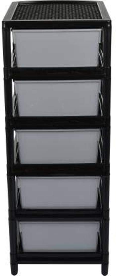 Liza Liza Drawer Storage Rack Black and Grey 36 X 24 X 12 cm Rectangular - Image 4