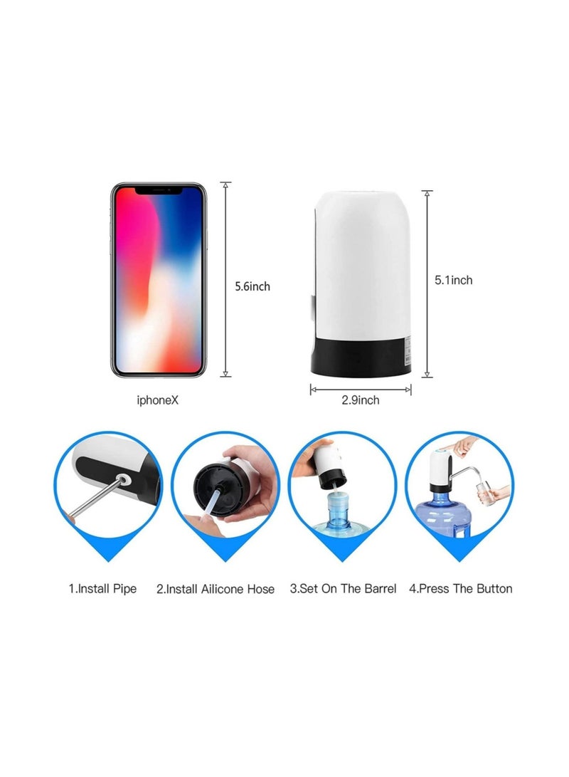 Y&D Water Bottle Pump,5 Gallon Dispenser USB Rechargeable Automatic Dispenser,30Days Battery Life, Universal Portable Switch  - Image 3