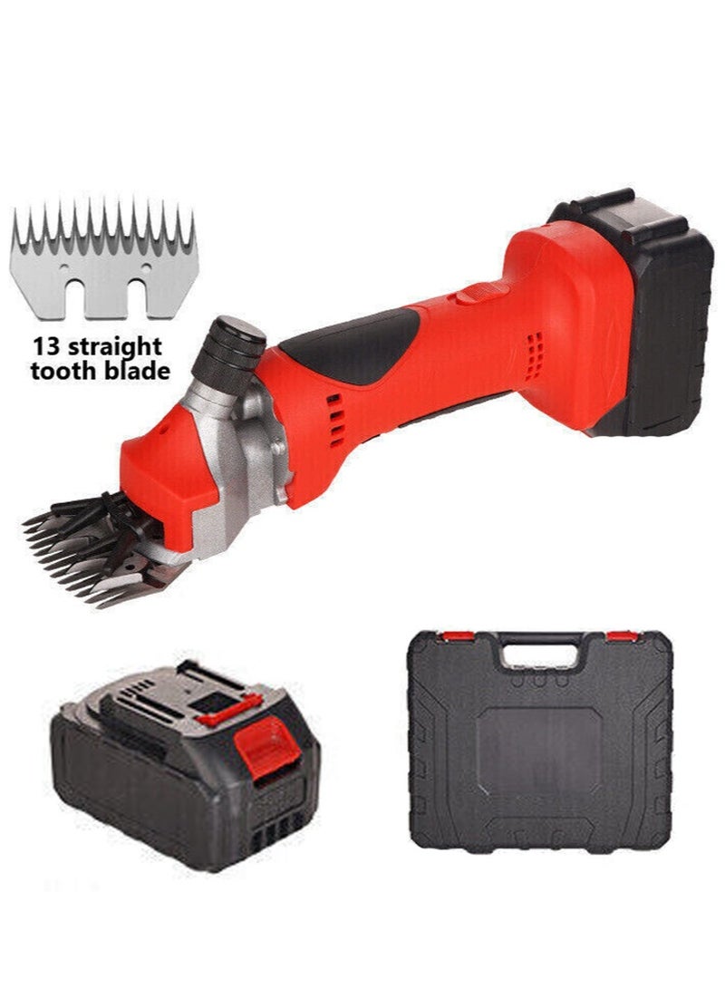 Aikanbo Sheep Shears Cordless Fur Wool in Sheep Goat Cattle and Other Farm Livestock 2800r/min Professional Rechargeable Shearing Clipper 24V for Shaving with 2 Lithium Batteries  - Image 1