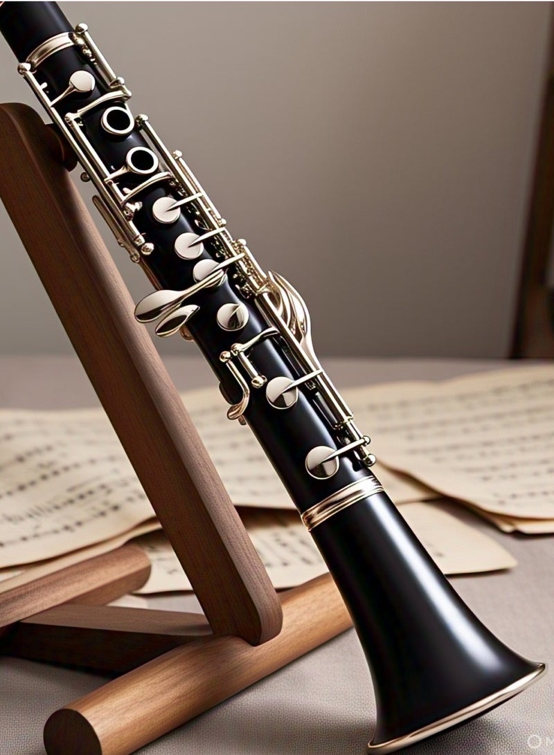 Generic MegArya Student B♭ Clarinet – 17-Key Beginner Clarinet with Ebonite Body & Nickel-Plated Keys, Includes 2 Barrels, Cleaning Cloth, and Gloves – Ideal for School Band & Orchestra (Black) - Image 3