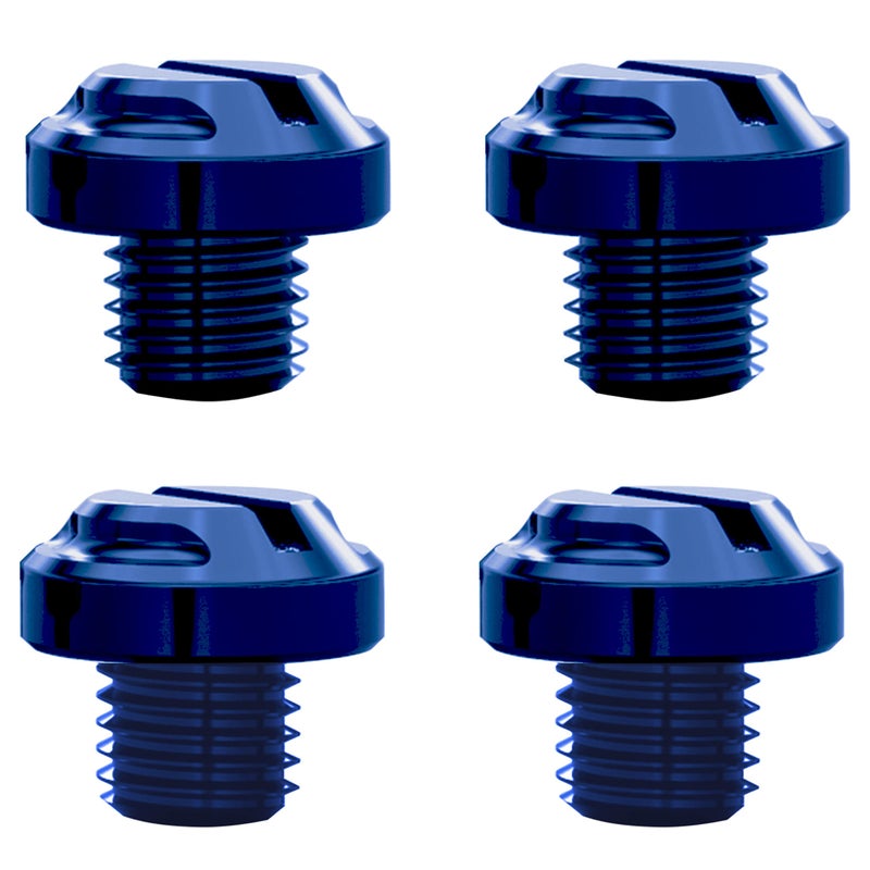 AVERZELLA 4pcs Motorcycle Blue Mirror Hole Plugs 2 Regular2 Reverse M10x125 Blue M102 regular 2 reverse
