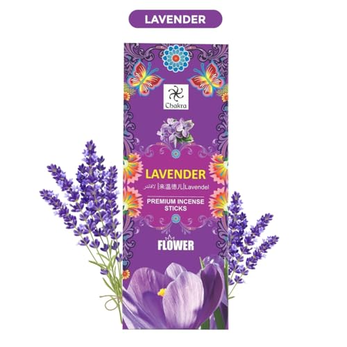 Chakra Lavender Incense Sticks – Pack of 6 (120 Sticks Total) | Natural Hand-Rolled Aromatherapy Sticks for Relaxation, Meditation & Air Purifying - Image 2