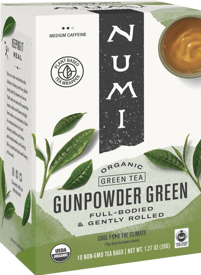 Numi 10109 Organic Tea Pearls, Gunpowder Green, 18 Teabags/Box (3 BOX) - Image 2